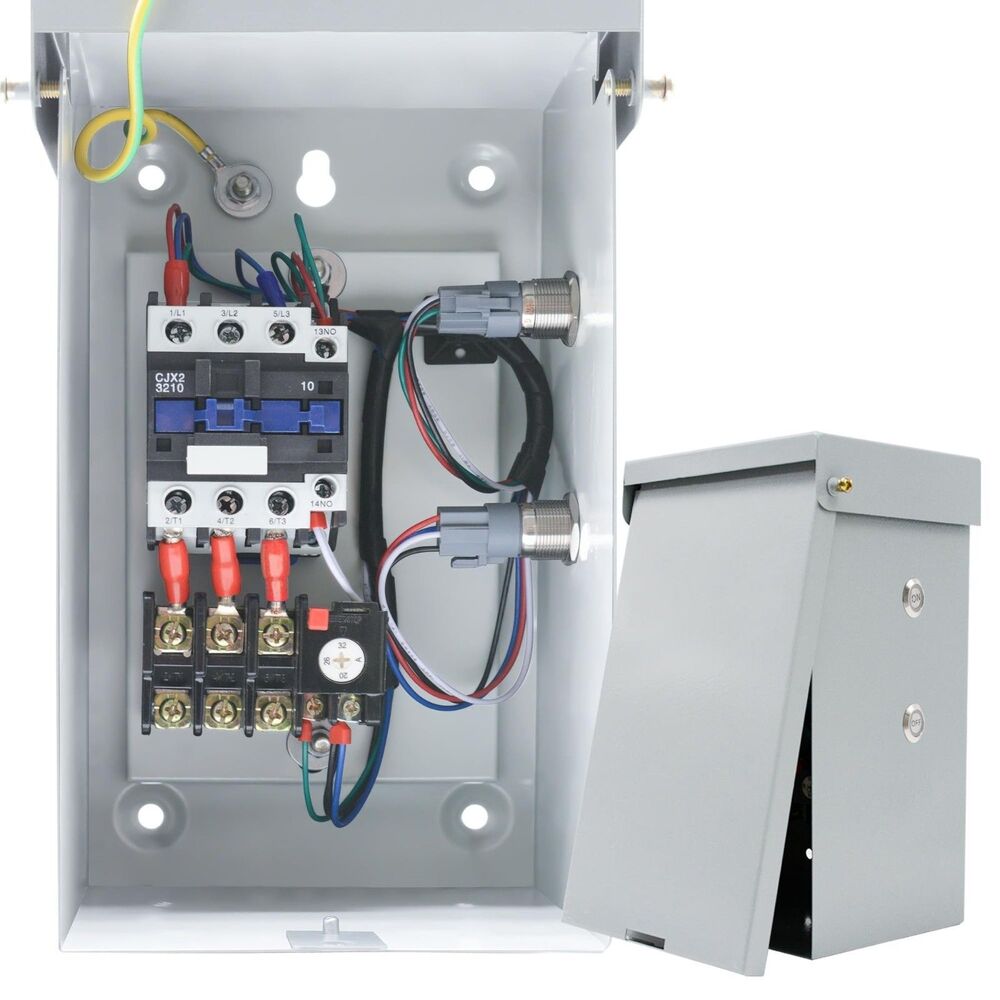 10HP 3-Phase Magnetic Motor Starter 208-240V 20-32A NEMA 3R Enclosed